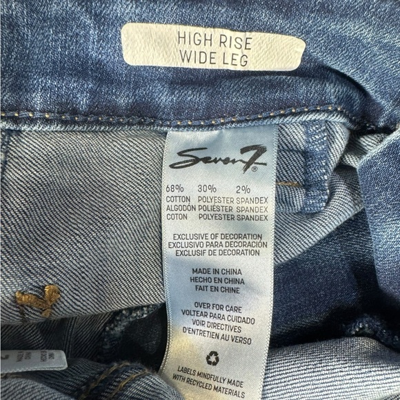Seven7 High Rise Wide Leg Jeans Womens size 2 - Picture 9 of 10
